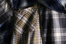 "Re:make" random check cropped hoodie shirt