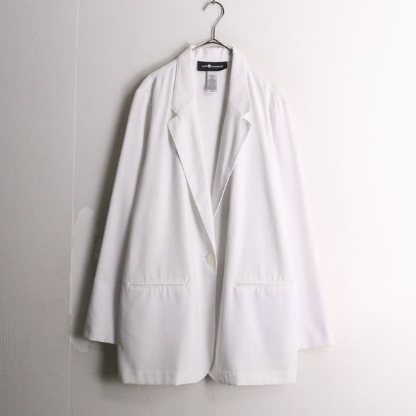 white 1B single easy tailored jacket