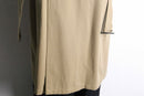 double collar beige long trench coat
