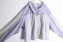 "Re:make" random check shirt hoodie