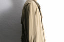 double collar beige long trench coat
