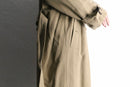 double collar beige long trench coat