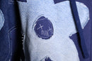 "Re:make" flower patch zip hoodie