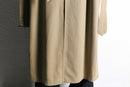 double collar beige long trench coat