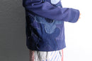 "Re:make" flower patch zip hoodie