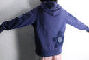 "Re:make" flower patch zip hoodie