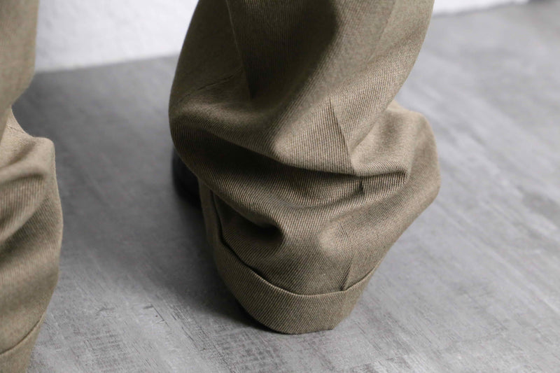 1990's "PERRY ELLIS"two-tuck beige slacks