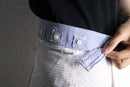 "Re:make" stripe shirt patchwork pajama pants