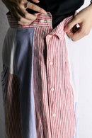 "Re:make" stripe shirt patchwork pajama pants