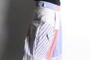 "Re:make" stripe shirt patchwork pajama pants
