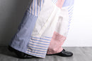"Re:make" stripe shirt patchwork pajama pants
