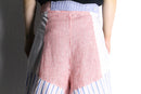 "Re:make" stripe shirt patchwork pajama pants