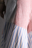"Re:make" stripe shirt patchwork pajama pants