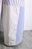 "Re:make" stripe shirt patchwork pajama pants