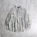 grayish paisley pattern silk shirt