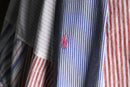"Re:make" stripe shirt patchwork pajama pants