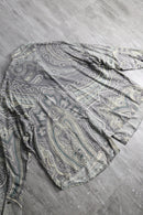 grayish paisley pattern silk shirt