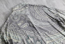 grayish paisley pattern silk shirt