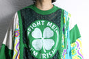 "Re:make" sheer clover fringe tee