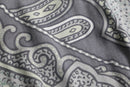 grayish paisley pattern silk shirt