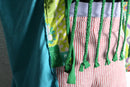 "Re:make" sheer clover fringe tee