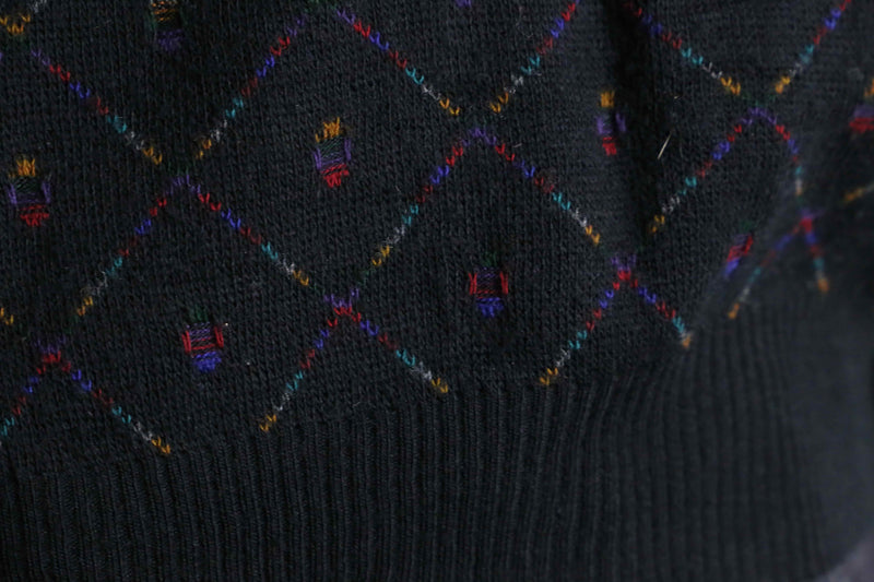 mulch color diagonal check acryl knit