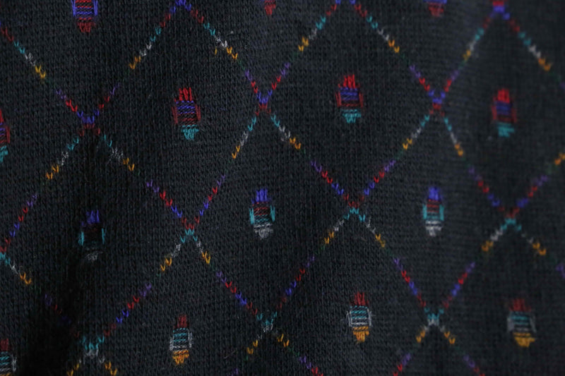 mulch color diagonal check acryl knit