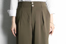 olive color wide easy slacks