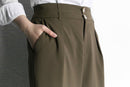 olive color wide easy slacks