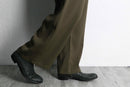 olive color wide easy slacks