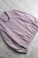 check pattern zip-up jacket