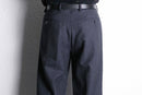 2-tone woven pattern wool wide tapered trousers