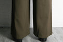 olive color wide easy slacks