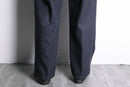 2-tone woven pattern wool wide tapered trousers