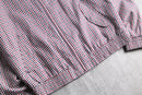 check pattern zip-up jacket