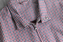 check pattern zip-up jacket
