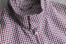 check pattern zip-up jacket