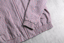 check pattern zip-up jacket