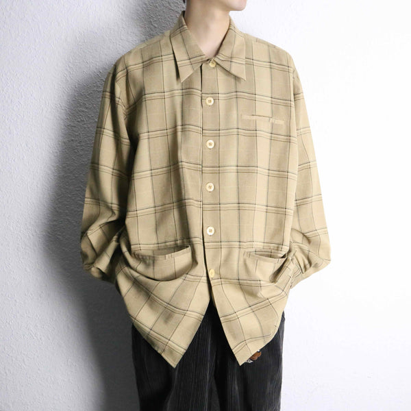 “PRONTI” over check shirt jacket