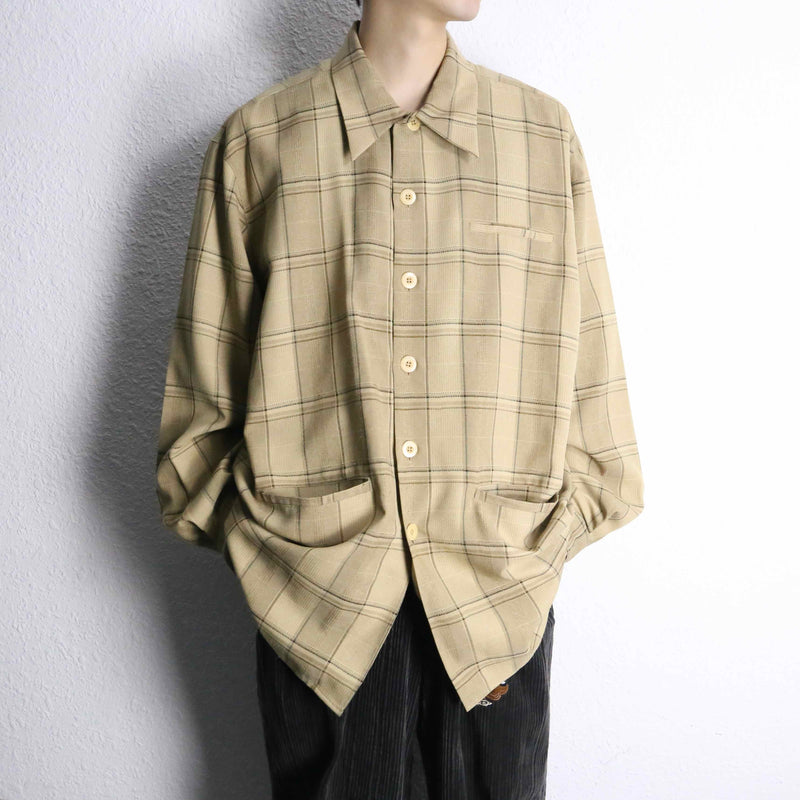 “PRONTI” over check shirt jacket