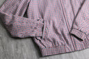 check pattern zip-up jacket