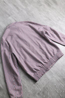 check pattern zip-up jacket
