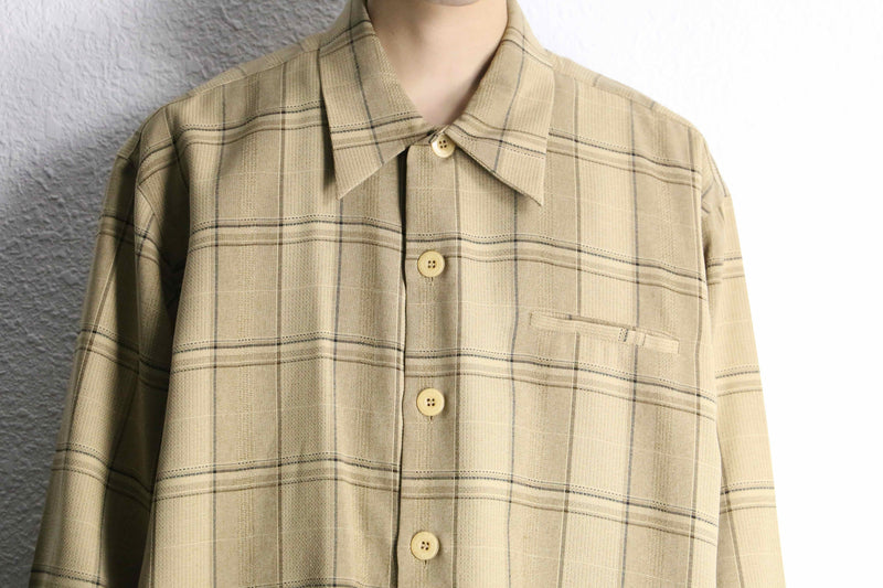 “PRONTI” over check shirt jacket