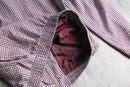 check pattern zip-up jacket