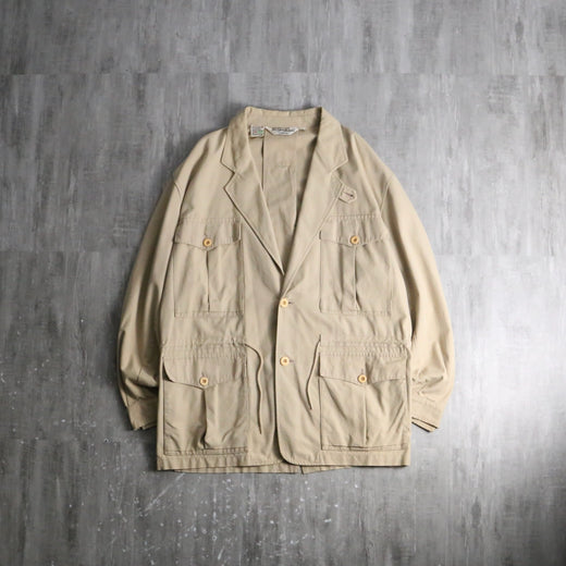 late 1980-90s Yevs Saint Laurent mens wear cotton bush jacket
