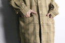 “PRONTI” over check shirt jacket