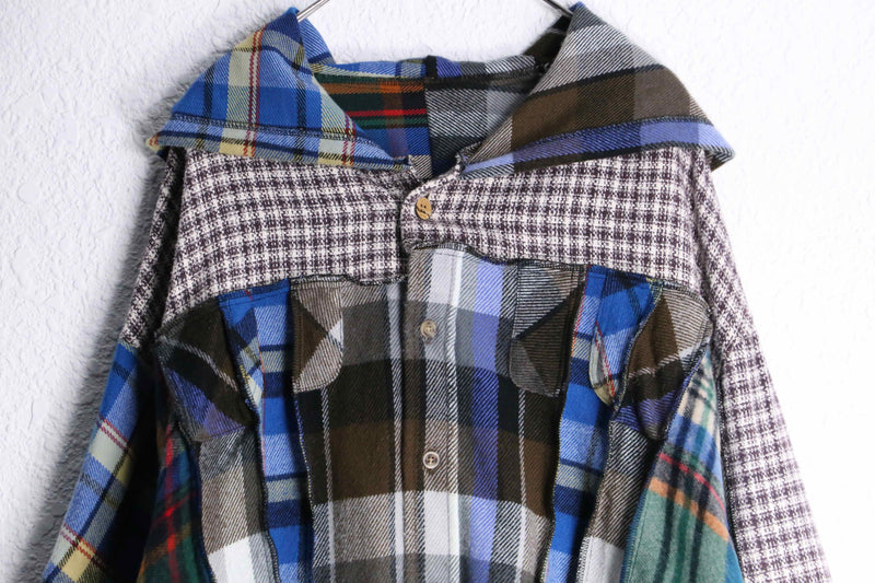 "Re:make" docking check shirt hoodie