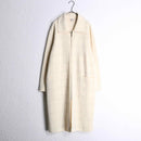 geometric stitch design zip coat
