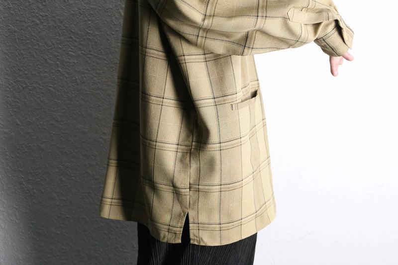 “PRONTI” over check shirt jacket
