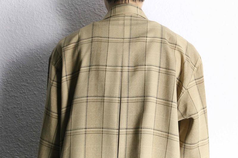 “PRONTI” over check shirt jacket